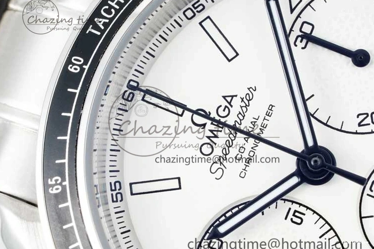 0130 Speedmaster Racing Master SS HKF Best Edition White Dial on SS Bracelet A Premium 7809